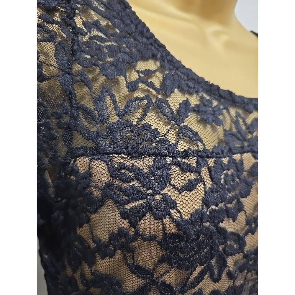 Black Lace Midi Dress Med Lined Pencil Timeless Parisian Whimsigoth Dark Romance